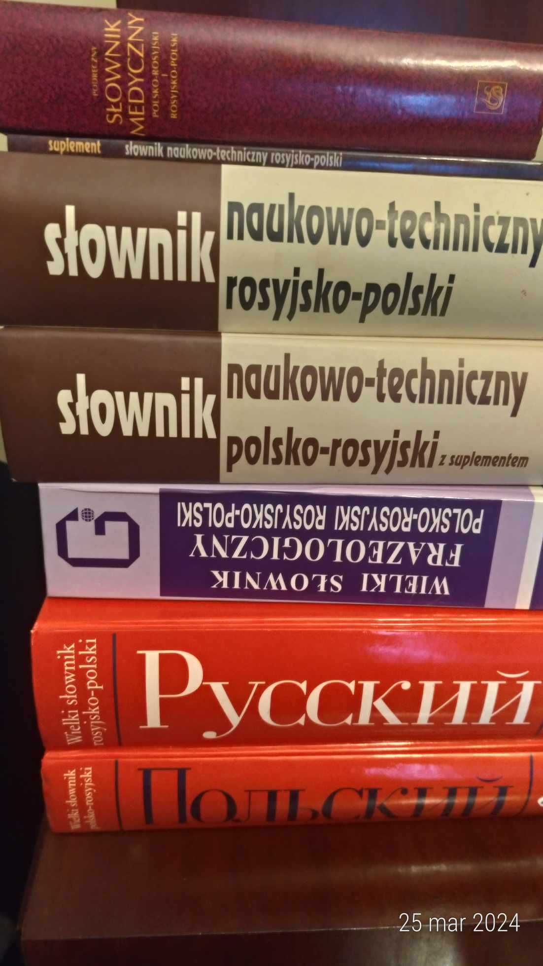 słowniki rosyjsko-polskie/polsko-rosyjskie ZESTAW 4 rodzajów