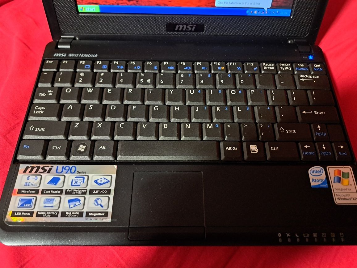 Notebook MSI u90 stan idealny Wrocław