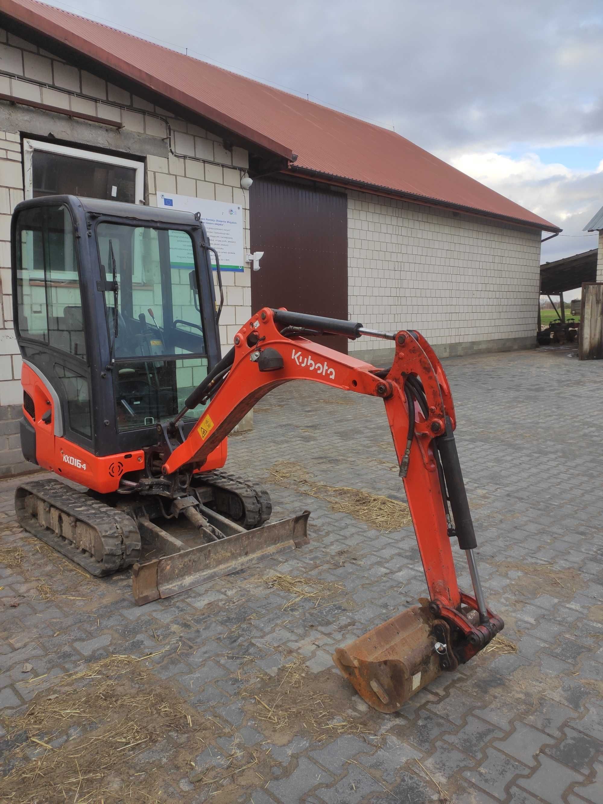 Kubota kx016-4, 1616mth, 2016r, 1,6t minikoparka