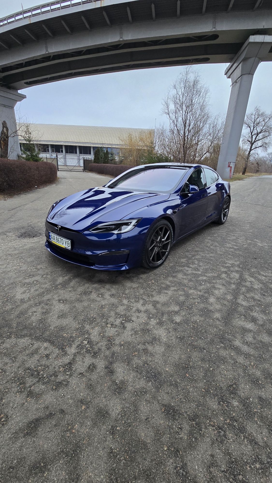 Оригінальний капот синій model S plaid 2022