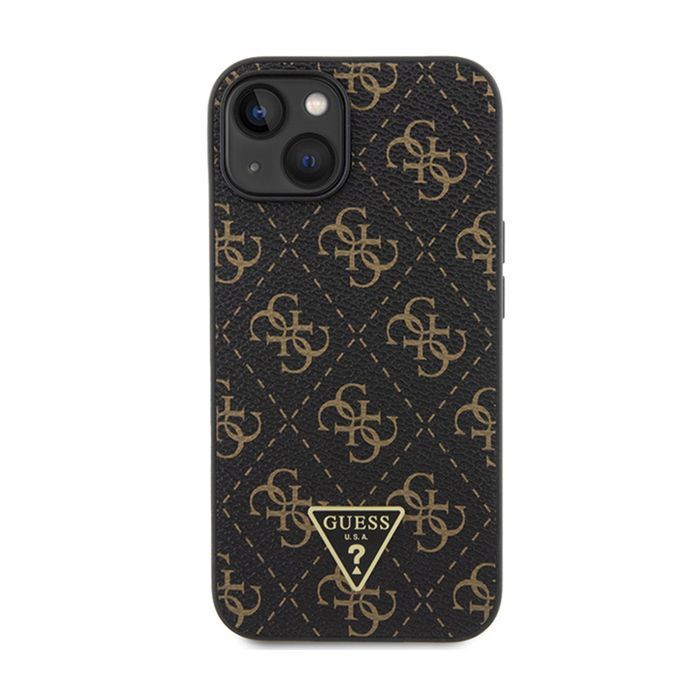 Guess 4G Triangle Metal Logo - Etui Iphone 15 (Czarny)