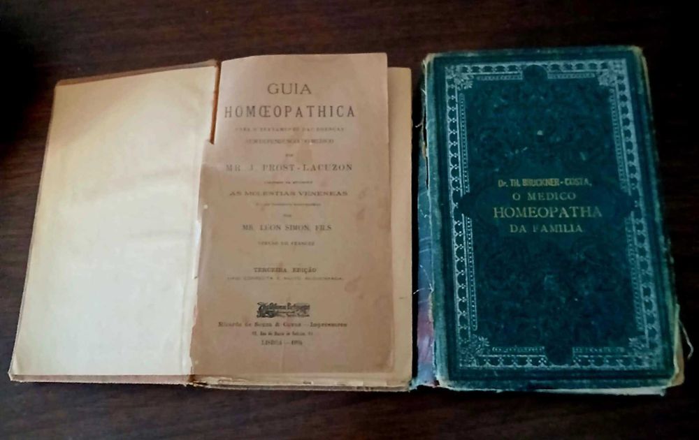 Livros antigos Homeopatia