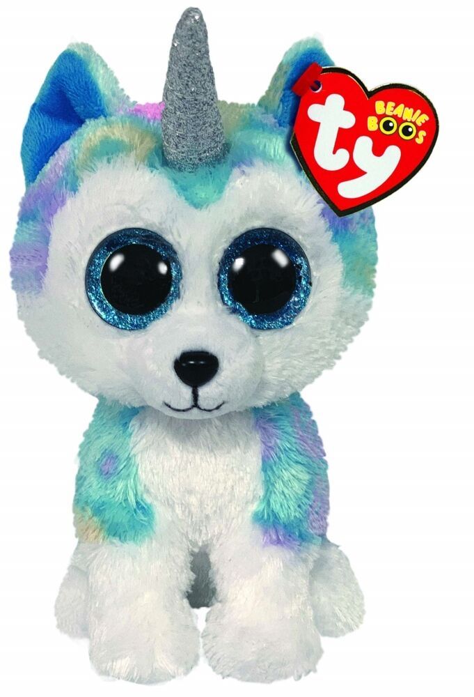 Іграшка м`яка TY Beanie Boo`s Хаскі з рогом "Helena" 15 см