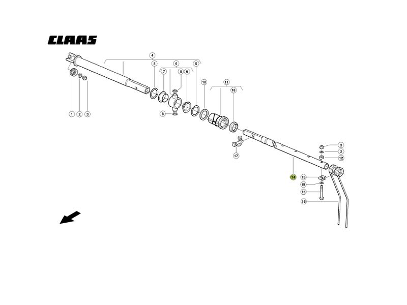 Ramię zgrabiarki CLAAS Liner 957454.0