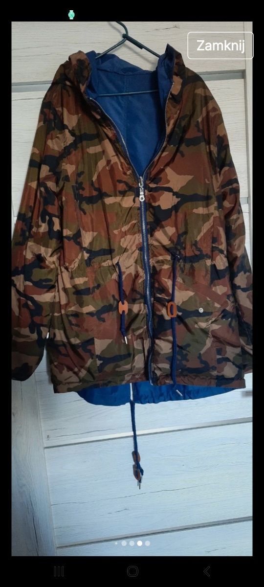 Wiosenna kurtka parka dwustronna M