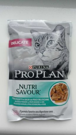 Консерви для котів шматочки в соусі ProPlan DelicateNutriSavour лосось