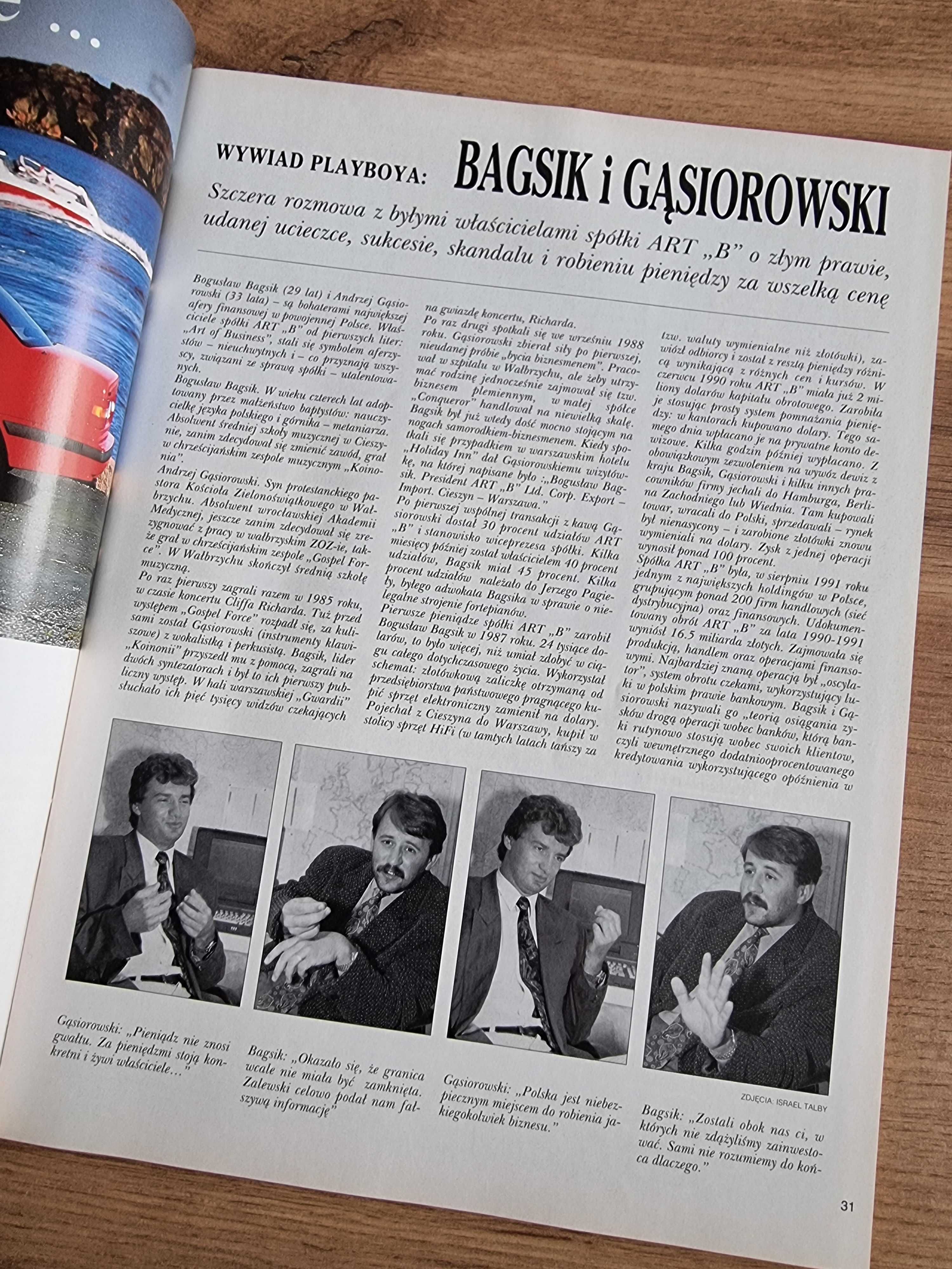 Playboy 2/1993 Morgan Fox (rozkładówka), Bagsik i Gąsiorowski (Art B)