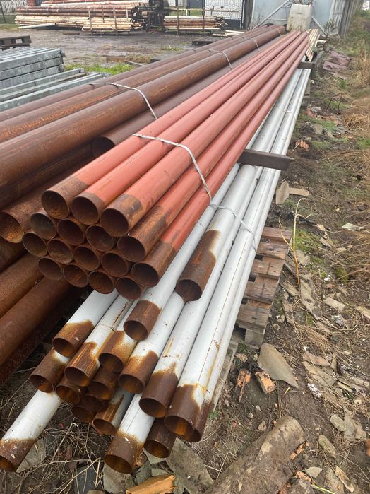 rury stalowe fi 76x2.8 nowe  wygrody ogrodzenia słupki