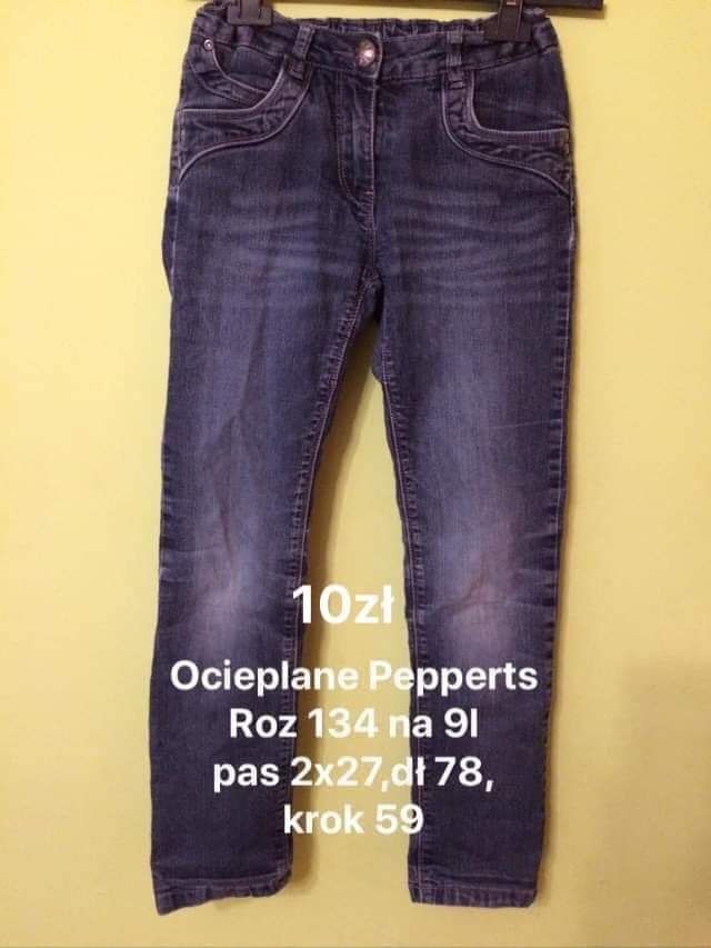Ciepłe spodnie dla dziewczynki na 128-134