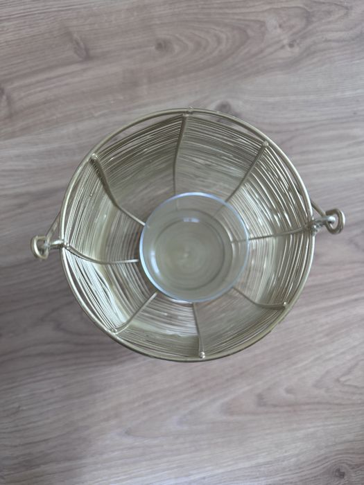 Piękny nowy złoty świecznik latarenka Home and You