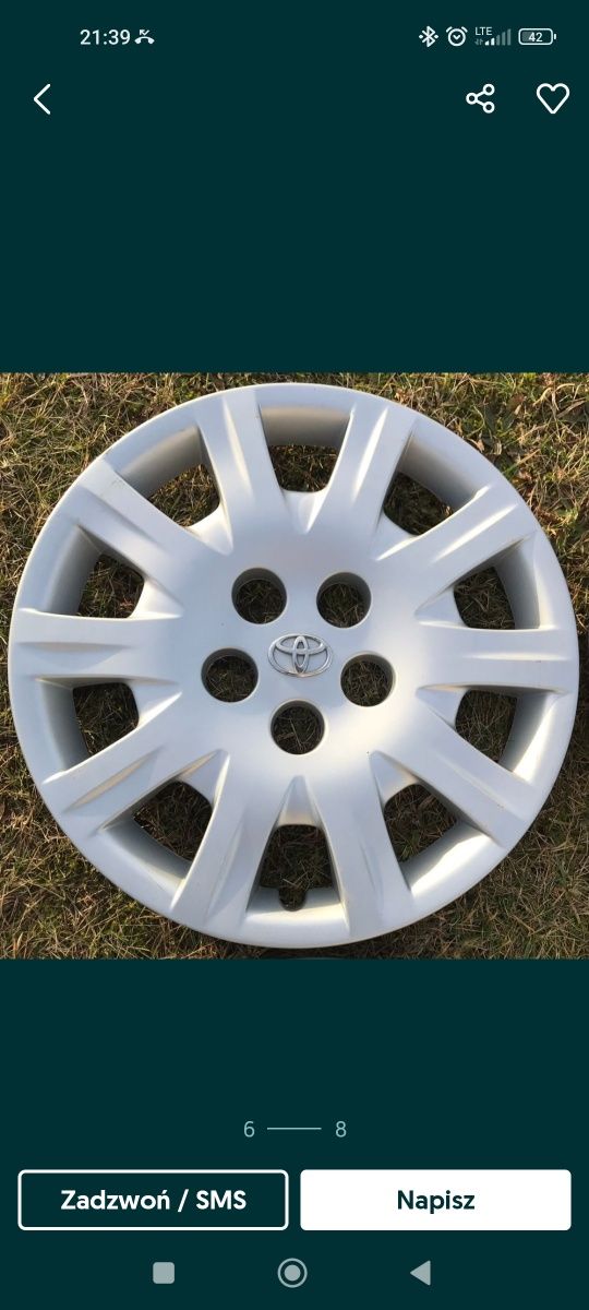 Kołpaki oryginalne toyota 16"