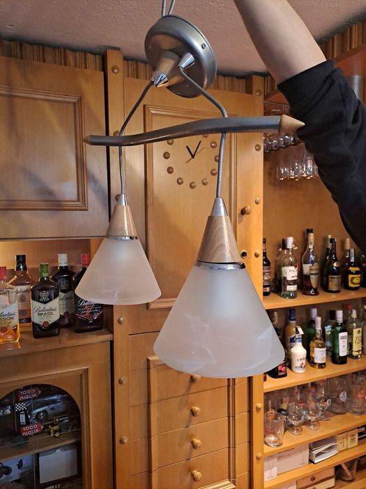 Żyrandol wiszacy 2 klosze