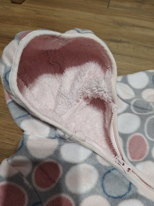 Dziewczęcy polarowy ciepły pajac