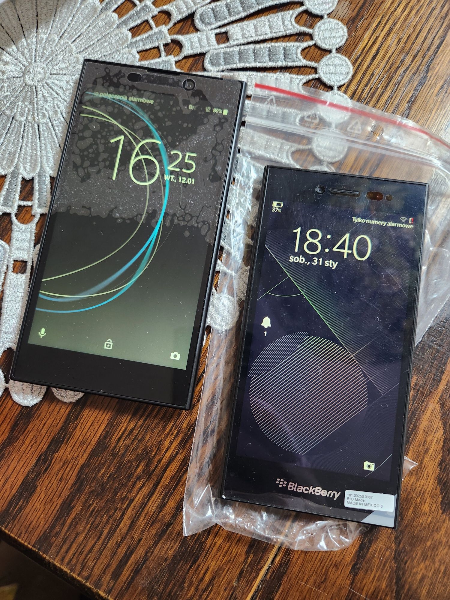 Blackberry leap sony L2 prototyp nowe