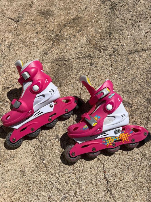 Par de patins Sport Zone e conjunto de proteção
