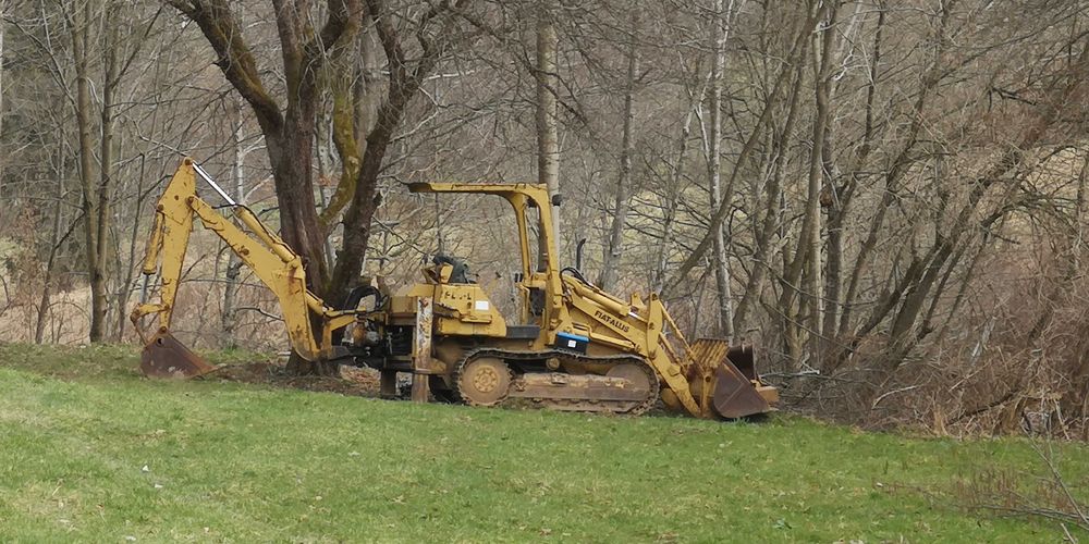 Koparko ladowarka gasienicowa FiatAllis FL4L, na gasienicach ładowarka