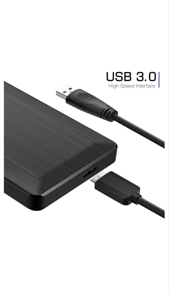 Зовнішній жорсткий диск UnionSine 512gb сірий, USB 3.0