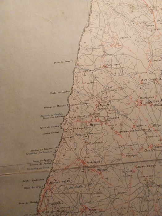 Mapa: Carta topográfica de Portugal, folha 34-A,Sintra, Colares, Mafra