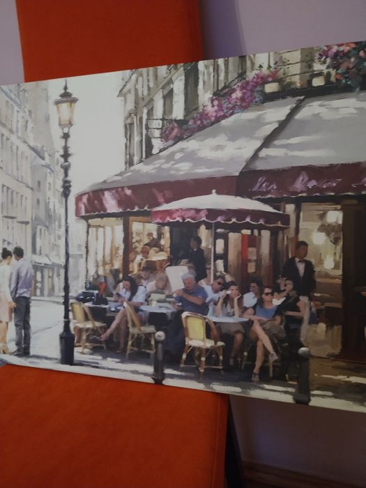 Obraz starowki w kolorze lawendowym45 cm x 140 cm