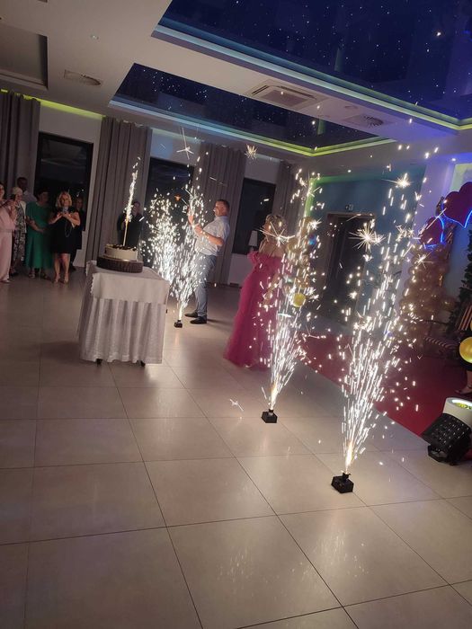 Fotobudka 360 Ciężki dym Fontanna iskier miny dymne
