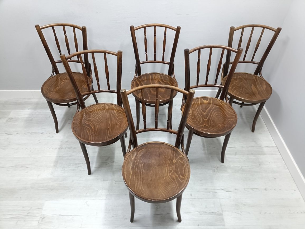 Krzesła gięte Thonet Fameg Radomsko  6szt