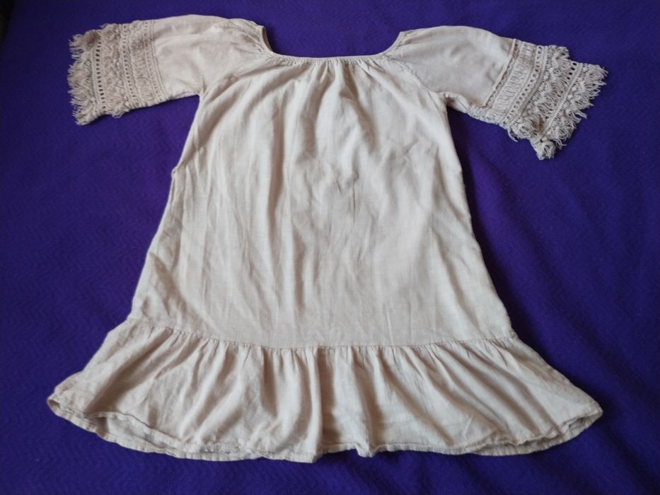 Sukienka tunika z pięknymi rękawami w stylu boho uniwersalna