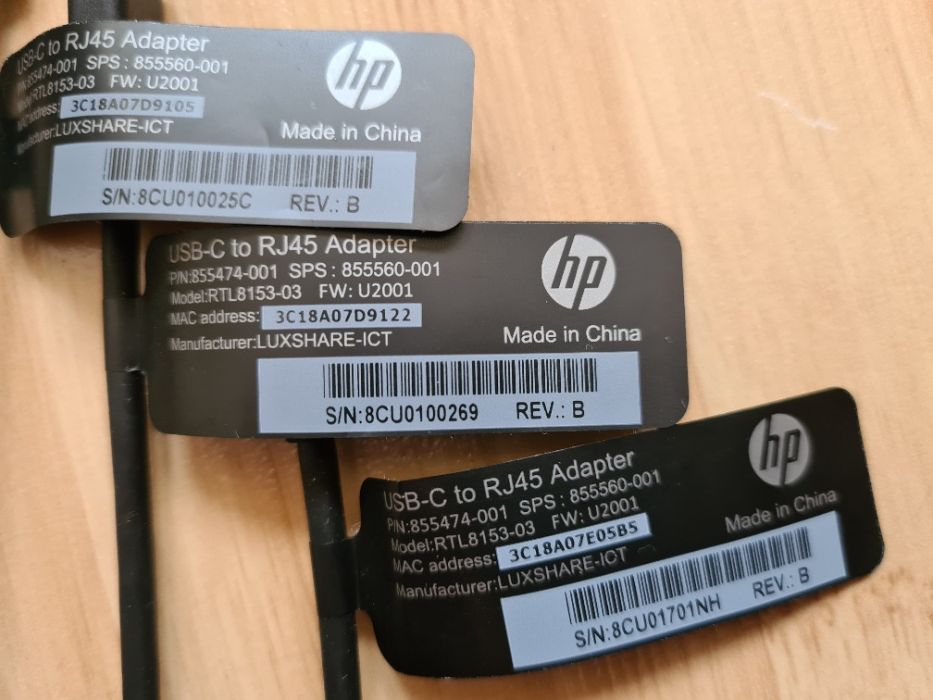 HP USB-C to RJ45 Ethernet RTL8153-03 гарантія 3 міс Dell Lenovo Apple