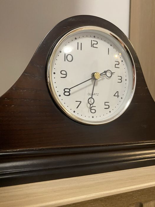 Zegar drewniany lakierowany quartz 33 cm