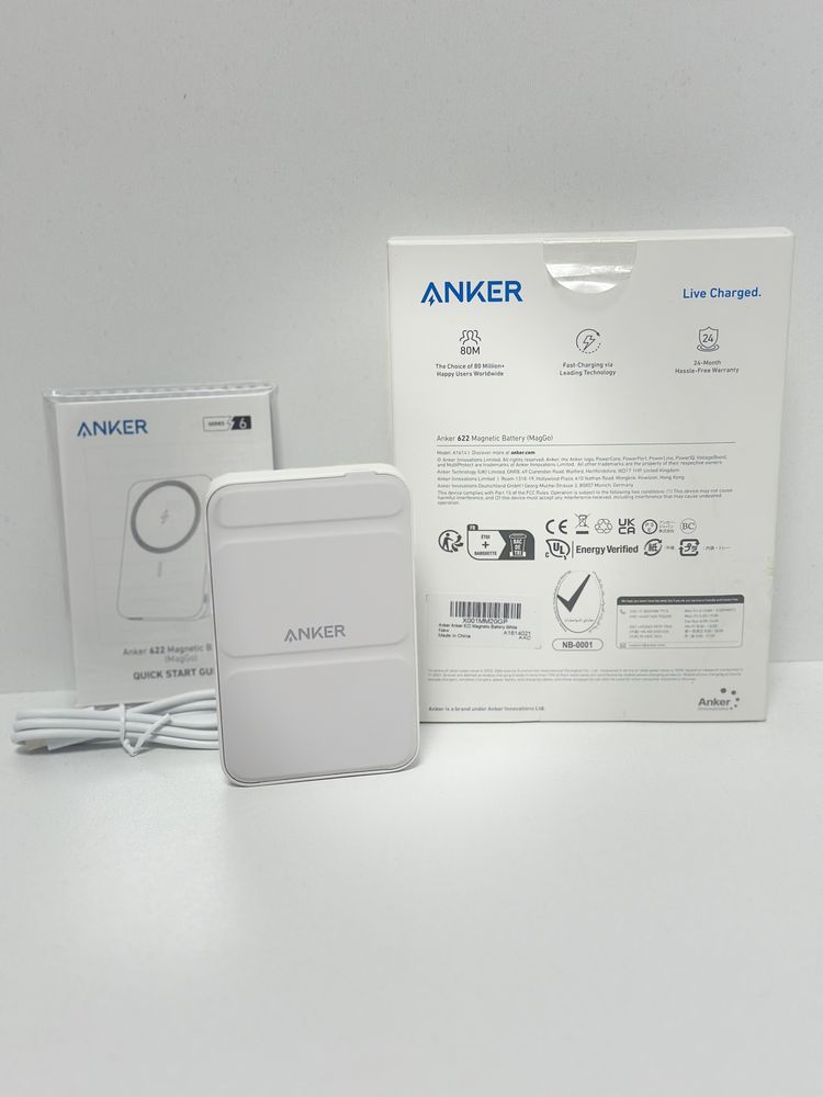 Павербанк зовнішній акумулятор Anker PowerCore Mag-Go 5000 mAh