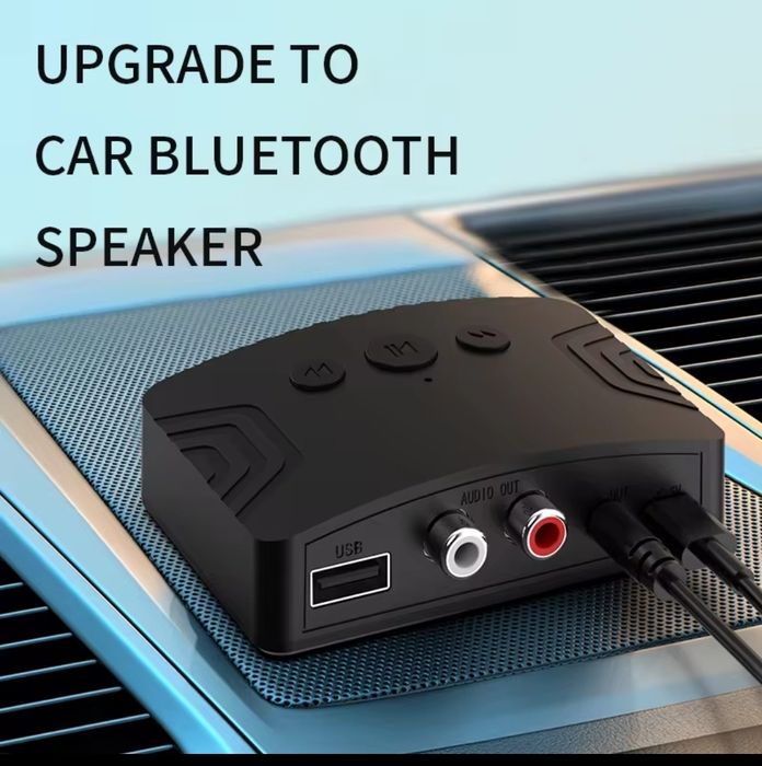 Bluetooth 5.3 аудіоприймач AUX RCA USB — адаптер для авто, колонок,