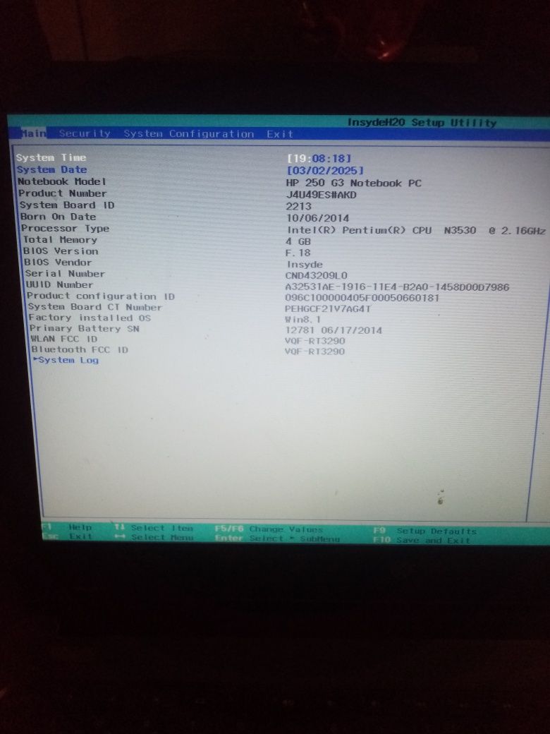 Laptop hp 250 G3 w cenie ladowarki