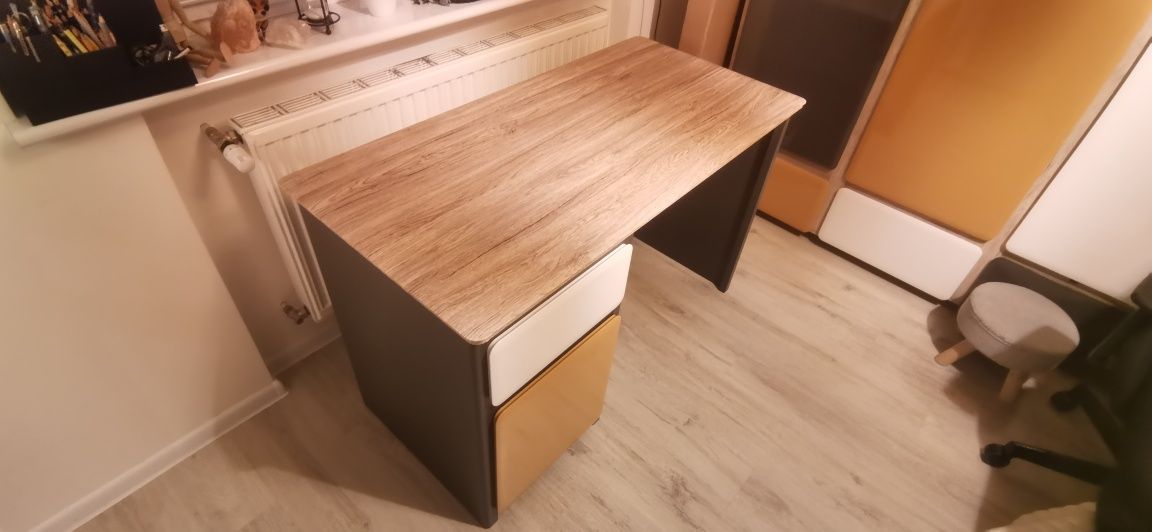 Biurko dziecięce młodzieżowe 120x60 Black Red White