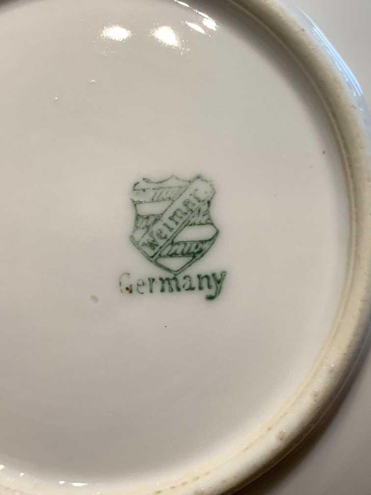 Антикварный набор блюда костяной фарфор Weimar Германия 1848 - 1933 г.