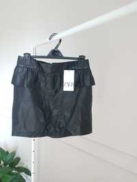 Czarna mini spódniczka rozmiar S Zara falbanka
