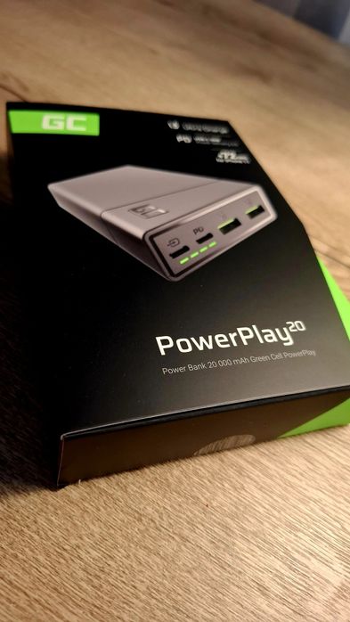 Powerbank Green Cell 20000mAh PowerPlay20  (USB C, PD 18W, Q.C. 3.0)