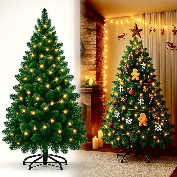 CHOINKA BOŻONARODZENIOWA Sztuczna 210 cm Premium - 350 Diod LED, Gęsta