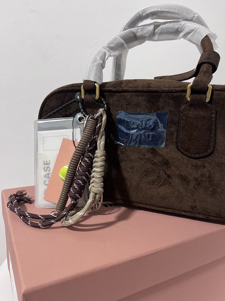 Torebka Miu Miu suede brown nowa