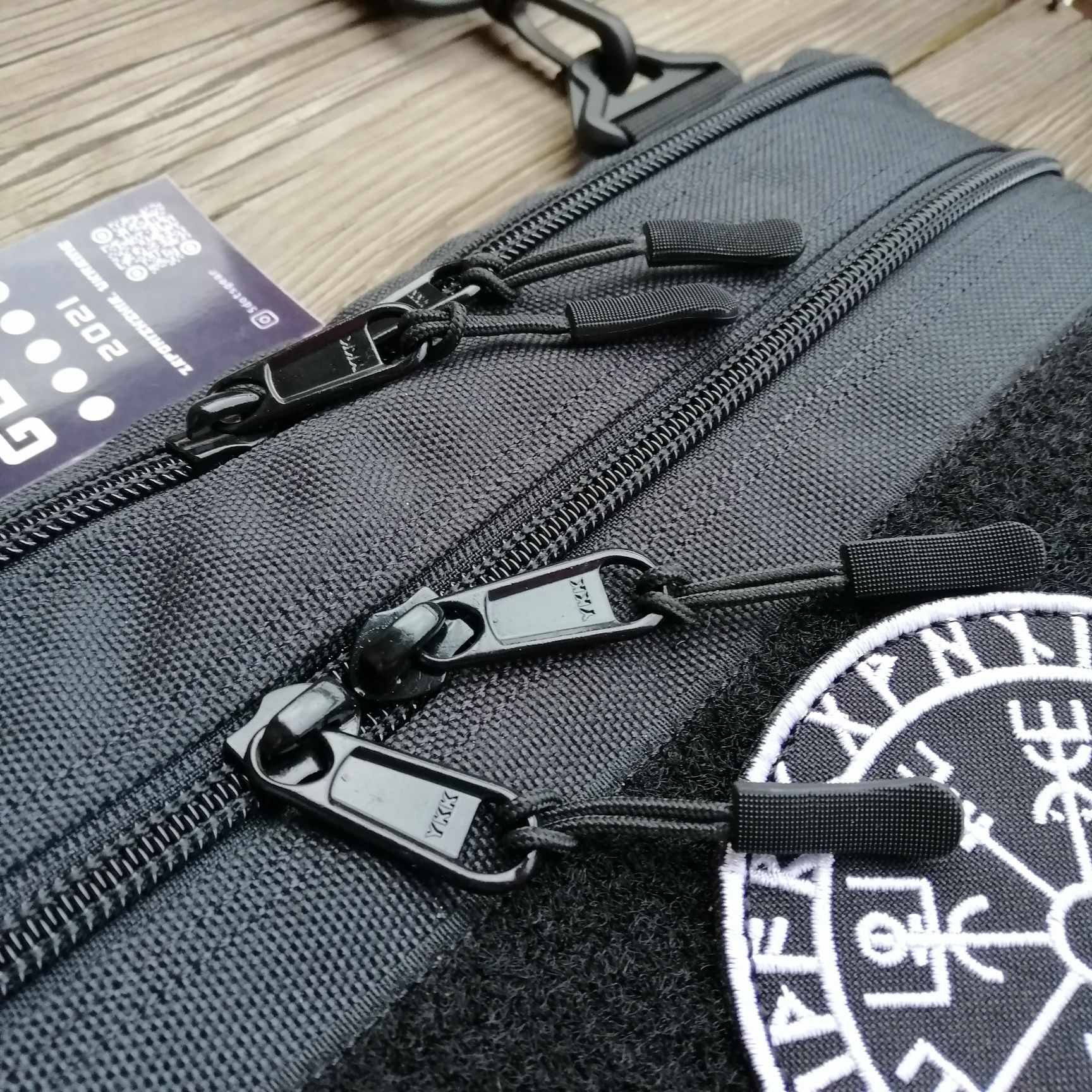 Сумка через плечо fivedotsgear с велкро липучкой для патчей шевронов