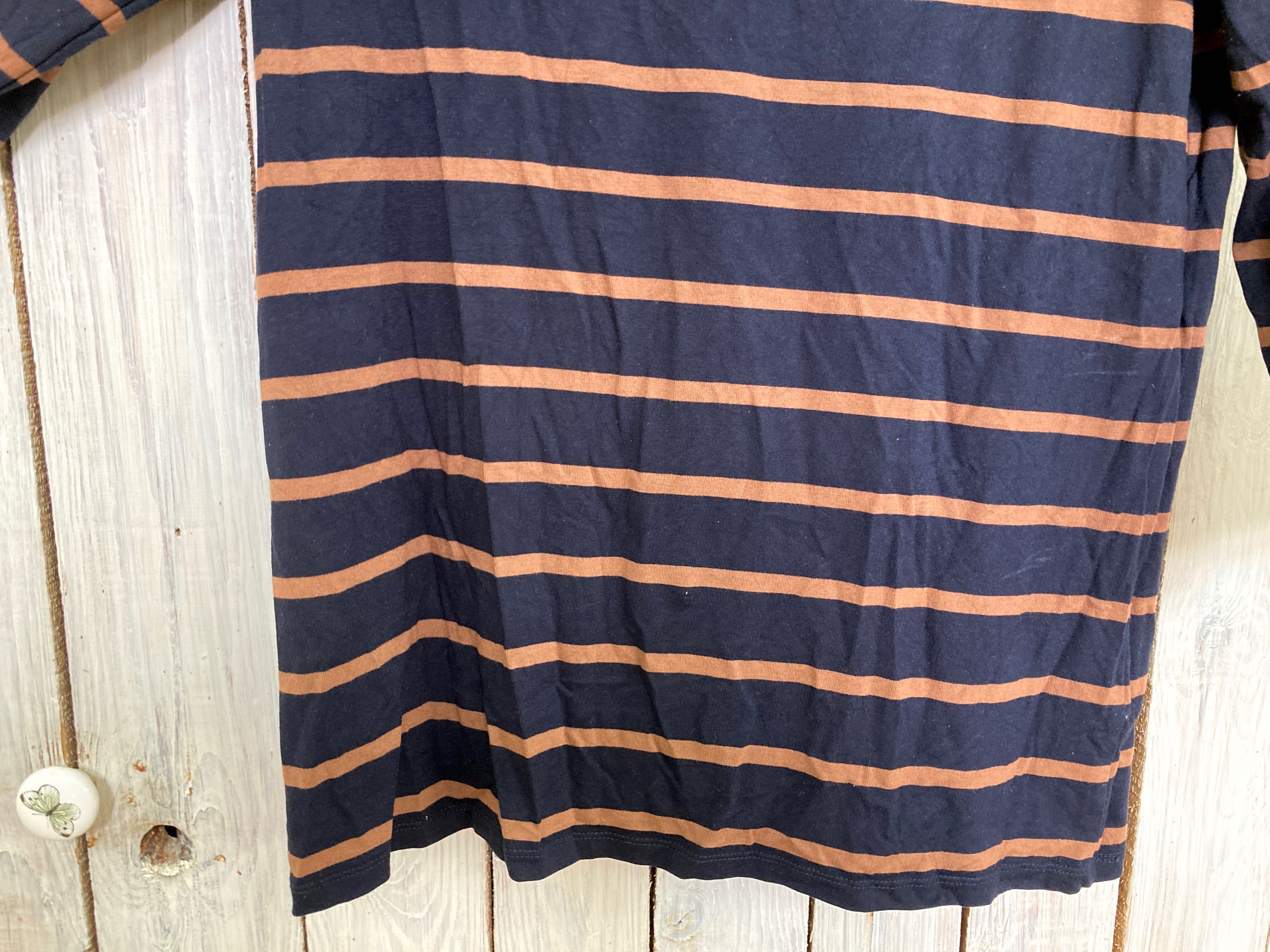 Object,  damska koszulka z długim rękawem, XL, granat/ brąz