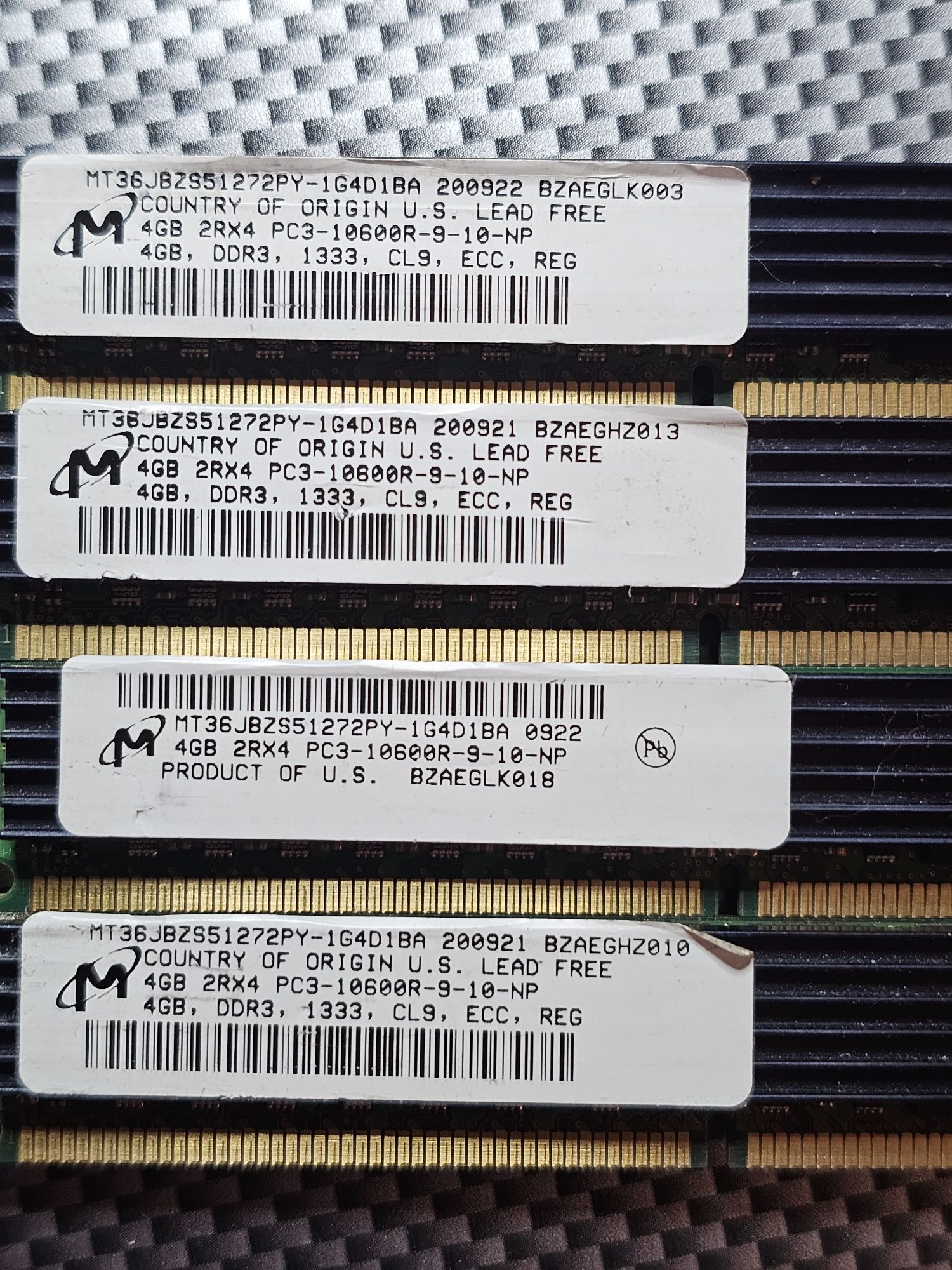 Ddr3 ecc reg 1333 4gb IBM