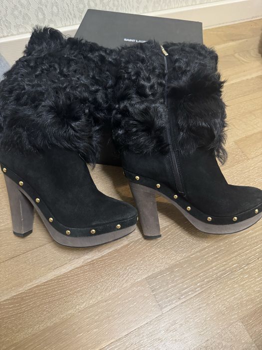 Сапоги, натуральный замш, мех, 39 DG