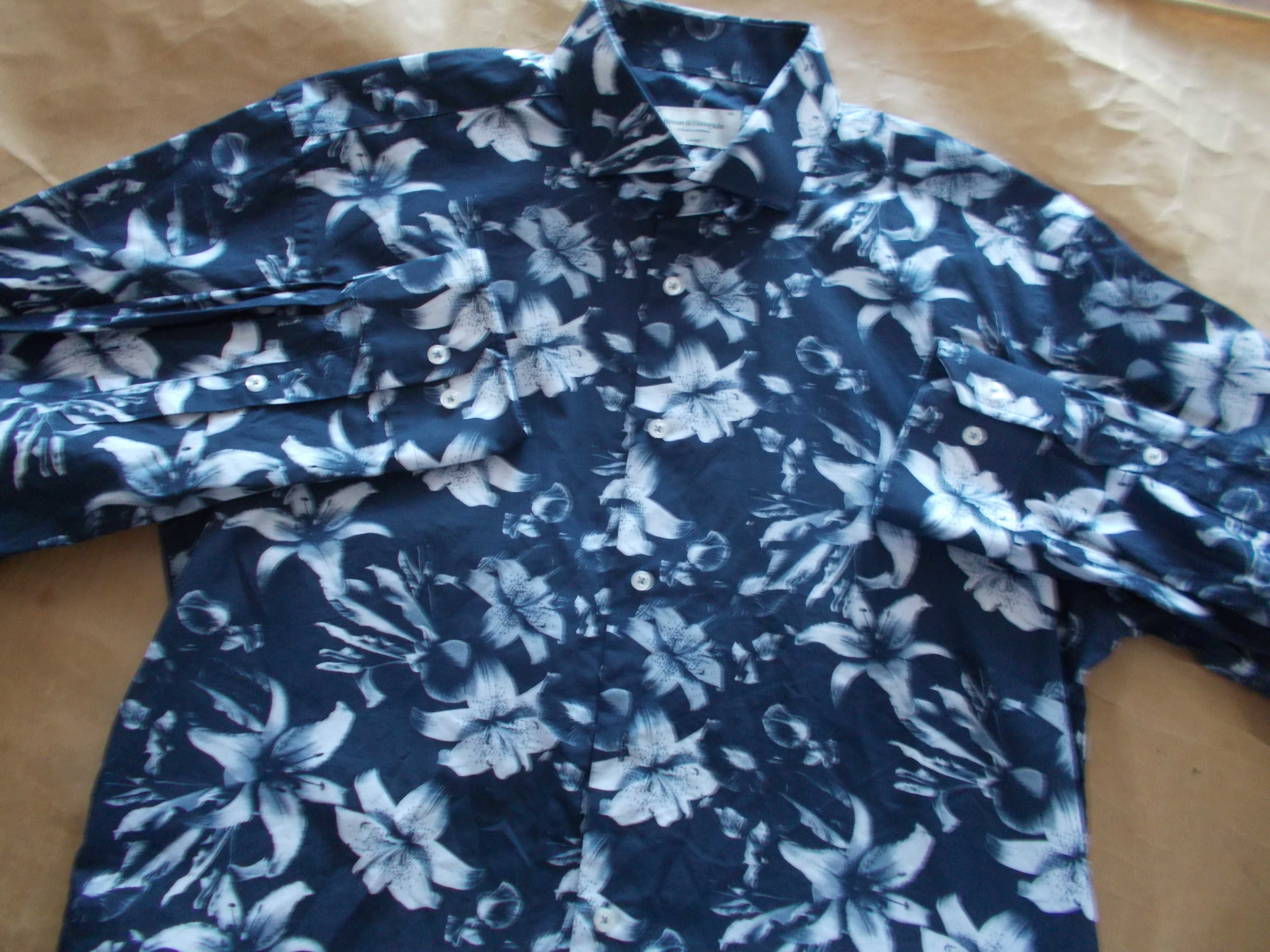M/L- BRUUN- STRENGADE Premium Koszula Męska M/L 41 cm Szwecja