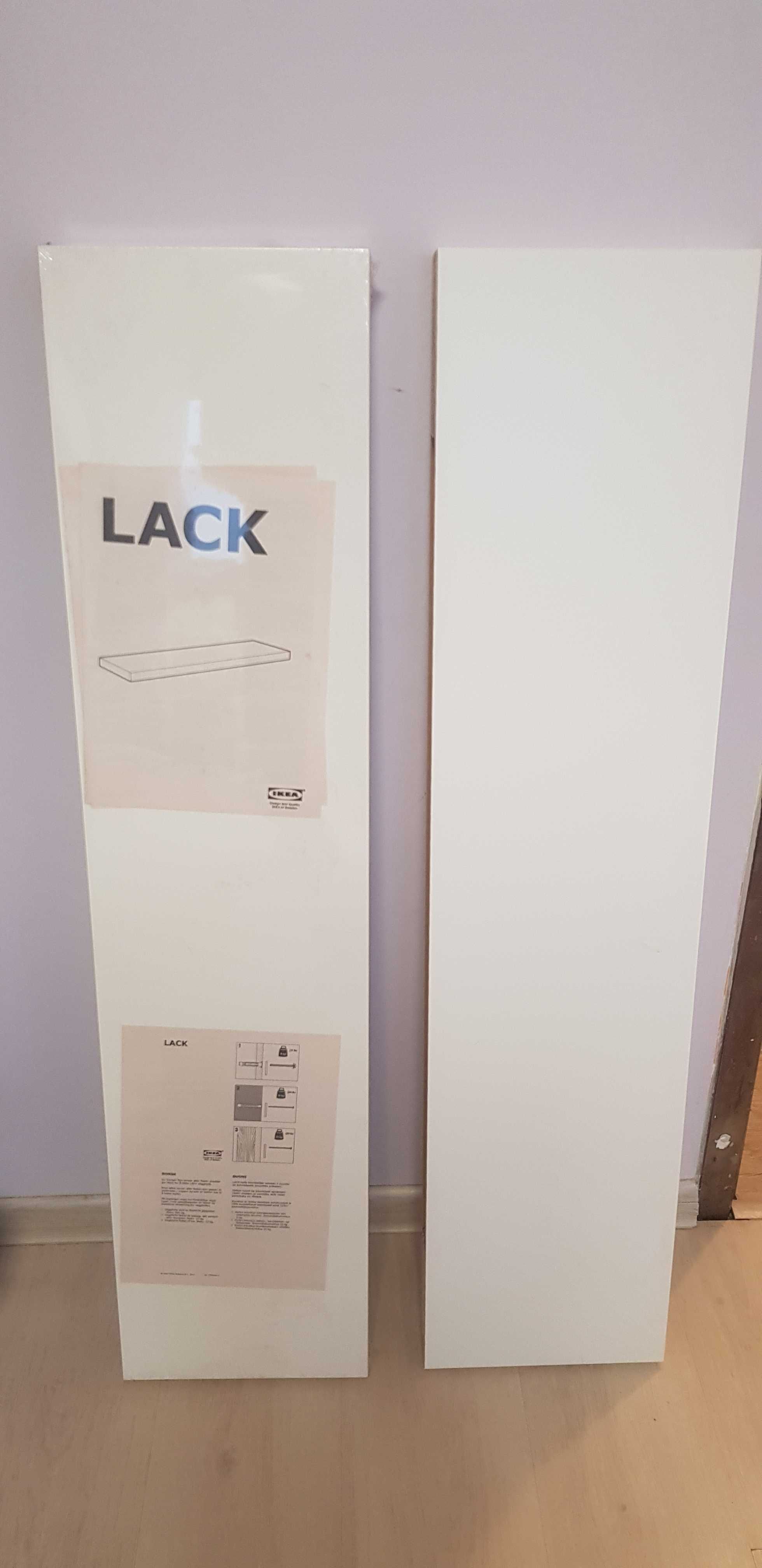 2 półki półka ścienne Lack Ikea białe, nowa i używana