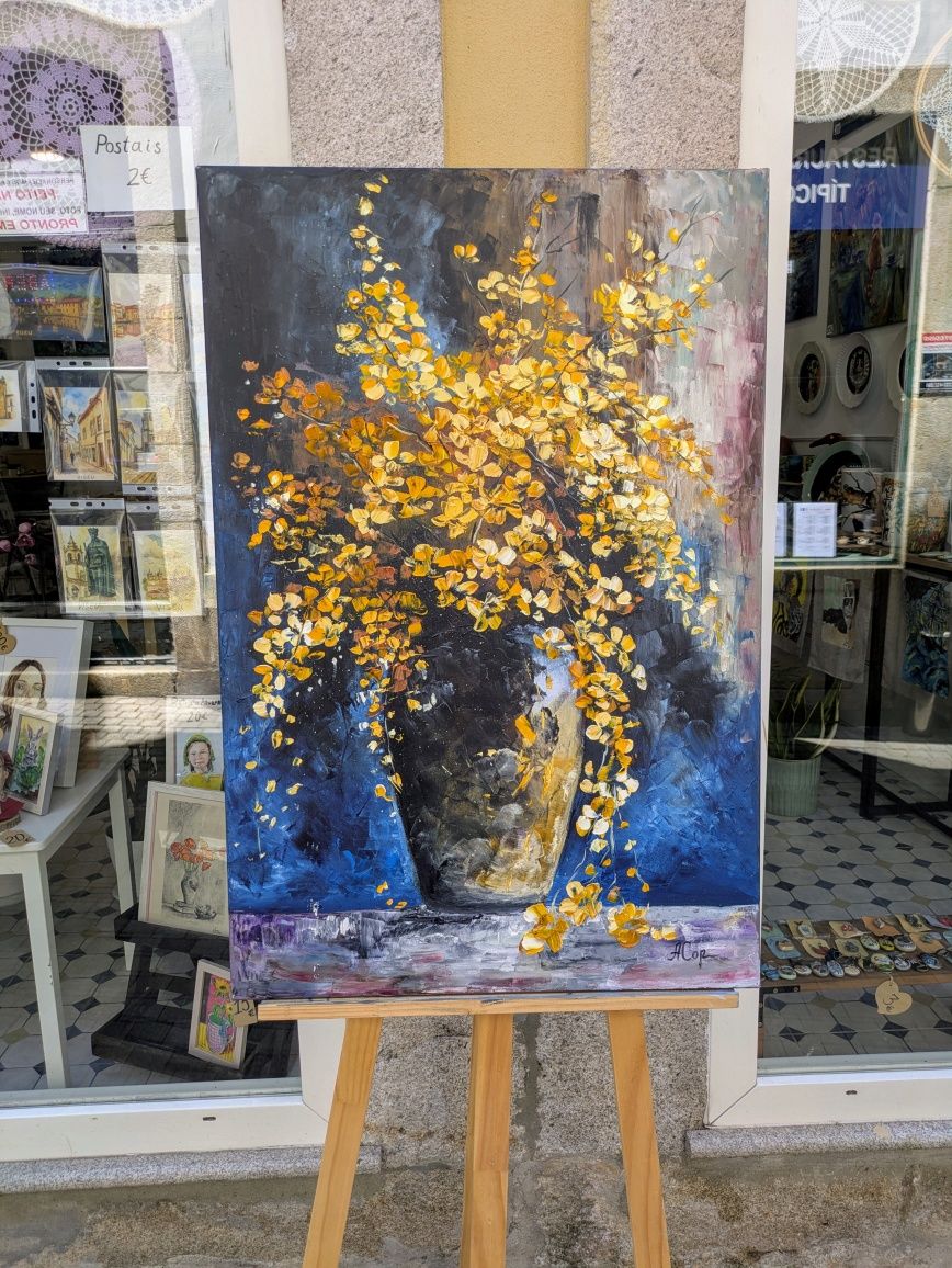 Quadro pintado á óleo sobre tela,90x60cm