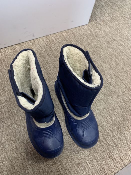 Дутики сапожки синие   на овчине  34р/34,5/22см