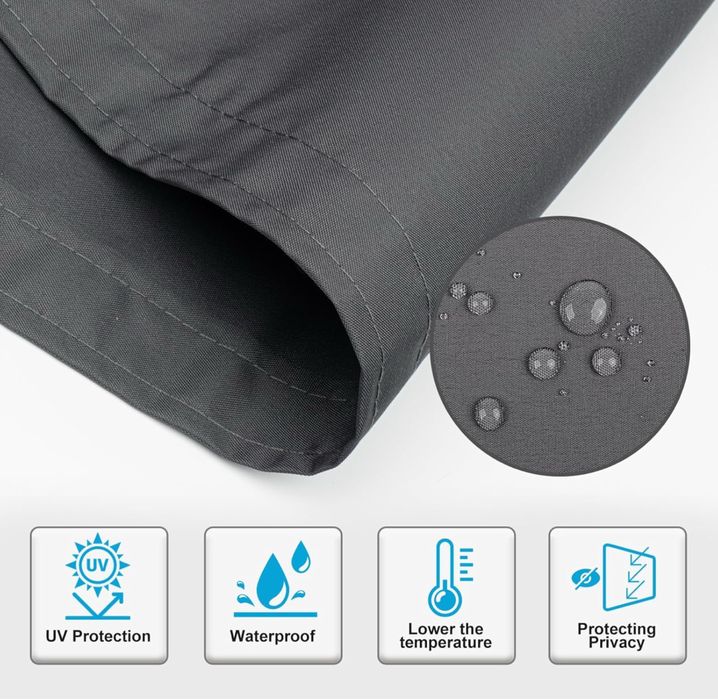 Sunnylaxx Osłona Balkonowa 90x300 cm Antracyt PES