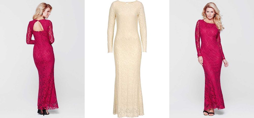 Piękna sukienka koronkowa kremowa rozmiar 42