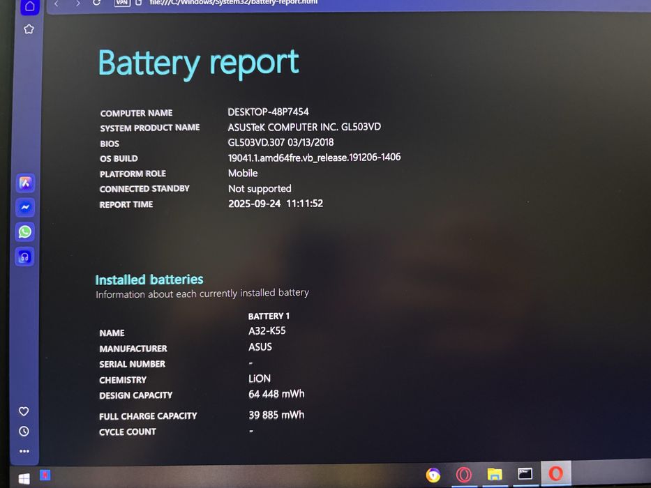 Asus ROG Gaming (GL503VD-FY005T) - 8GB RAM, 1TB HDD, Intel Core i5