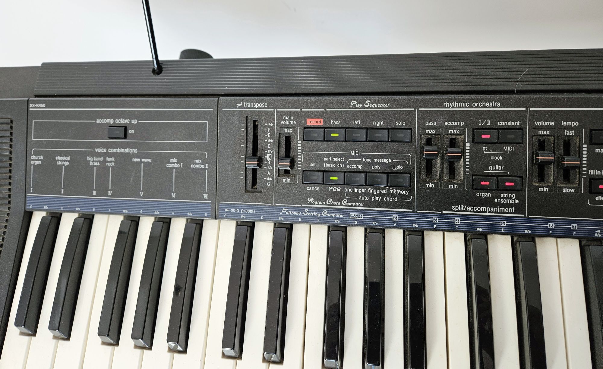Keyboard Technics K450 + Case, Vintage 1986