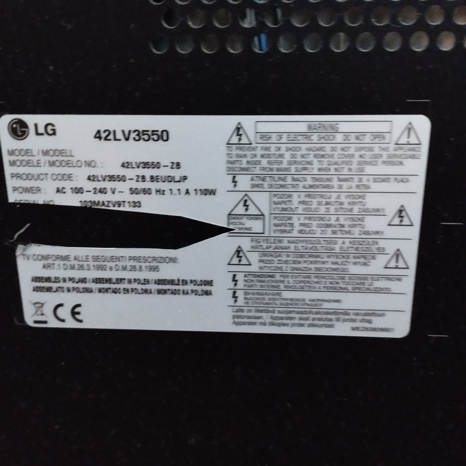 Telewizor LG. LED MCI 100Hz. + pilot